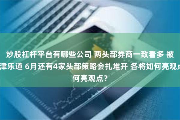 炒股杠杆平台有哪些公司 两头部券商一致看多 被津津乐道 6月还有4家头部策略会扎堆开 各将如何亮观点