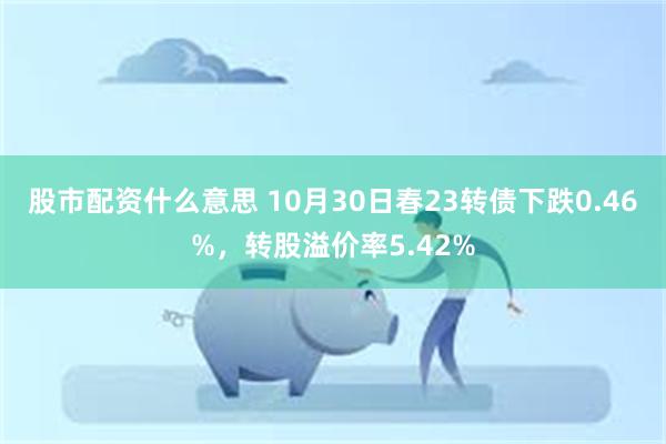 股市配资什么意思 10月30日春23转债下跌0.46%，转股溢价率5.42%