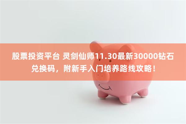 股票投资平台 灵剑仙师11.30最新30000钻石兑换码，附新手入门培养路线攻略！