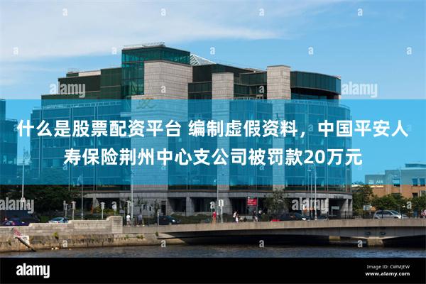 什么是股票配资平台 编制虚假资料，中国平安人寿保险荆州中心支公司被罚款20万元