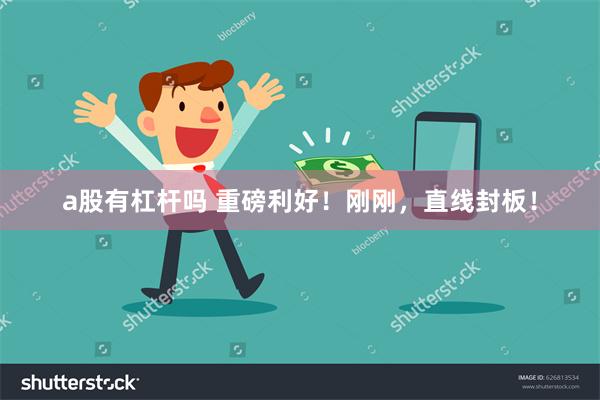 a股有杠杆吗 重磅利好！刚刚，直线封板！